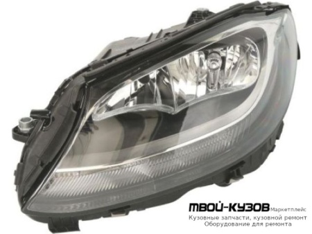 ФАРА ЛЕВАЯ СТОРОНА С КОРРЕКТОР , ДИОД , ВНУТРИ ЧЁРНЫЙ (DEPO) для Mercedes W205 (2014-)