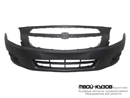БАМПЕР ПЕРЕДНИЙ С ОТВЕРСТИЯМИ ПОД ПРОТИВОТУМАННЫЕ ФАРЫ (КИТАЙ) для Chevrolet COBALT (2013-)