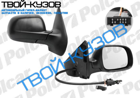 GOLF4/BO 98- ЗЕРКАЛО R МЕХ. + ОБОГРЕВ, ПОД ПОКРАСКУ, МАЛОЕ