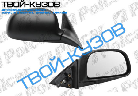 LANCER 92-95 ЗЕРКАЛО R МЕХ.,ЧЁРНОЕ/ПОД ПОКРАСКУ, ВЫПУКЛ., ХРОМ