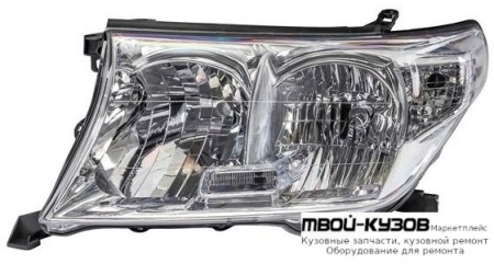 ФАРА ЛЕВАЯ СТОРОНА ПОД КОРРЕКТОР (DEPO) для Toyota LANDCRUISER 200 (2008-2011)