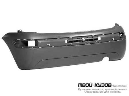 БАМПЕР ЗАДНИЙ С ЗАГЛУШ П/КРЮК ГРУНТ для Citroen C3 (05.2002 - 10.2005) (11.2005-)