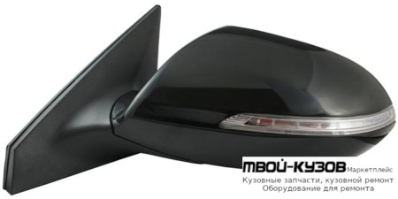 ЗЕРКАЛО ЛЕВАЯ СТОРОНА ЭЛЕКТР С ПОДОГРЕВОМ УКАЗАТЕЛЬ ПОВОРОТА (POLYWAY) (CONVEX) (ТАЙВАНЬ) для KIA SPORTAGE (2010-2016)