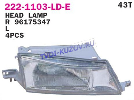 ФАРА правая под эл./корректор  - для DAEWOO NEXIA