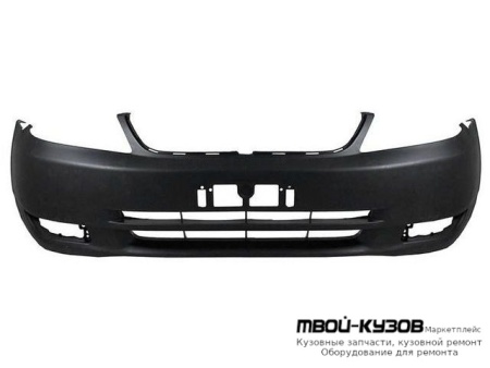БАМПЕР ПЕРЕДНИЙ (СЕДАН) (УНИВЕРСАЛ) ЧЁРНЫЙ (ТАЙВАНЬ) для Toyota COROLLA DE120 / ZE120 (2002-) СЕДАН / УНИВЕРСАЛ