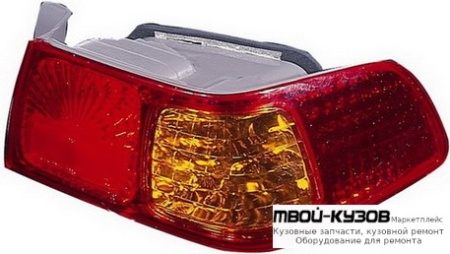 ФОНАРЬ ЗАДНИЙ ВНЕШНИЙ ПРАВАЯ СТОРОНА (DEPO) КРАСНЫЙ-ЖЕЛТ для Toyota CAMRY V20 (07.1996 - 09.2001)
