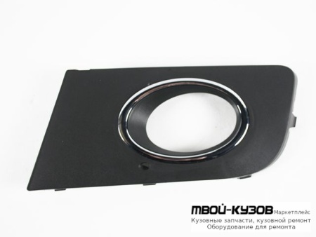 РЕШЕТКА БАМПЕРА ПЕРЕДНИЙ ЛЕВАЯ СТОРОНА С ОТВЕРСТИЯМИ ПОД ПРОТИВОТУМАННЫЕ ФАРЫ С ХРОМ МОЛДИНГ (АРГЕНТИНА) для Volkswagen AMAROK (2010-)