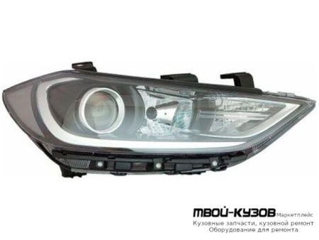 ФАРА ПРАВАЯ СТОРОНА ЛИНЗОВАННАЯ , ПОД КОРРЕКТОР (КИТАЙ) для Hyundai ELANTRA (2016-)