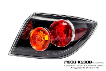 ФОНАРЬ ЗАДНИЙ ВНЕШНИЙ ПРАВАЯ СТОРОНА (ХЭТЧБЭК) ПРОЗРАЧНЫЙ кроме (sport) (DEPO) для Mazda 3 (2004-)