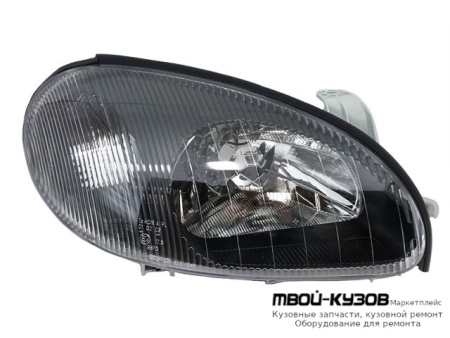 ФАРА ПРАВАЯ СТОРОНА ПОД КОРРЕКТОР (DEPO) ВНУТРИ ЧЁРНЫЙ для Daewoo LANOS (1998-) CHEVROLET LANOS (2002-)