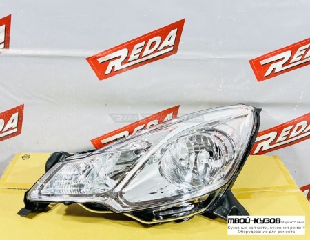 ФАРА ПЕРЕДНЯЯ ЛЕВАЯ ХРОМ С МОТОРОМ для C3 10-