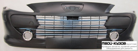 БАМПЕР ПЕРЕДНИЙ В СБОРЕ (КИТАЙ) для Peugeot 307 (2005-)