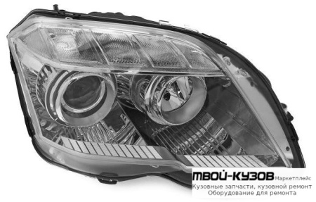 ФАРА ПРАВАЯ СТОРОНА ЛИНЗОВАННАЯ С КОРРЕКТОР (DEPO) для Mercedes X204 GLK-CLASS (2008-)