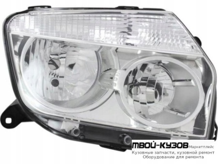 ФАРА ПРАВАЯ СТОРОНА +/- ПОД КОРРЕКТОР ВНУТРИ ХРОМ (DEPO) для Renault DUSTER (2010-)