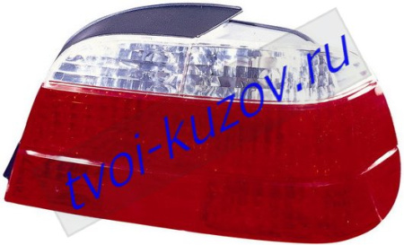 E38 ФОНАРЬ задний внешний правый хрустальн. красно-белый