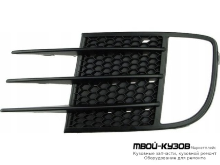 РЕШЕТКА БАМПЕРА ПЕРЕДНИЙ ЛЕВАЯ СТОРОНА С ОТВЕРСТИЯМИ ПОД ПРОТИВОТУМАННЫЕ ФАРЫ (ТАЙВАНЬ) для Volkswagen GOLF VI (2009-2011)