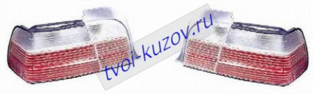 E36 ФОНАРЬ задний внешний левый вместе с правым (КОМПЛЕКТ) (КУПЕ) (кабриолет) ТЮНИНГОВАН. ПОЛНОСТЬЮ белого цвета