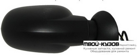 ЗЕРКАЛО ПРАВАЯ СТОРОНА ЭЛЕКТР С ПОДОГРЕВОМ (CONVEX) ЧЁРНЫЙ (ТАЙВАНЬ) для Renault LOGAN (2005-2014)