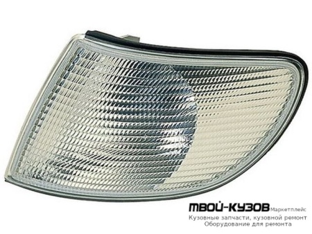 УКАЗ.ПОВОРОТА УГЛОВОЙ ЛЕВАЯ СТОРОНА (DEPO) БЕЛ для Audi A6 (09.1994 - 08.1997)