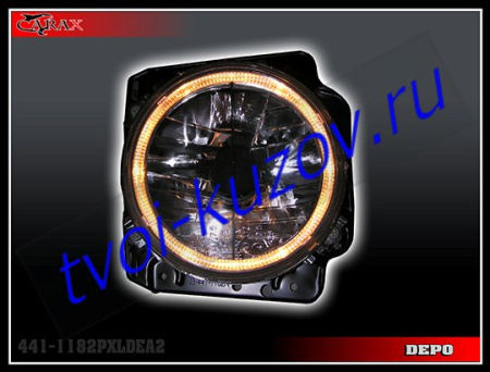 ФАРА (левая и правая стороны) ТЮНИНГ свет ободки черные  - для VW GOLF