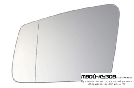 СТЕКЛО ЗЕРКАЛА ЛЕВАЯ СТОРОНА С ПОДОГРЕВОМ (ASPHERICAL) (ТАЙВАНЬ) для Mercedes W204 (2007-)