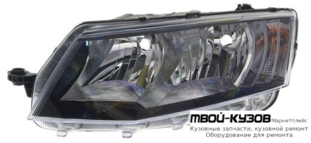 ФАРА ЛЕВАЯ СТОРОНА С КОРРЕКТОР ВНУТРИ (DEPO) ЧЁРНЫЙ для Skoda OCTAVIA (2013-2017)