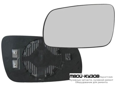 СТЕКЛО ЗЕРКАЛА ЛЕВАЯ СТОРОНА С ПОДОГРЕВОМ (FLAT) (ТАЙВАНЬ) для Audi A6 (09.1997 - 03.2004), Audi A8 (1994-2002) (2003-), Audi A3 (08.1996 - 2002), Audi A4 (12.1994 - 12.1998)