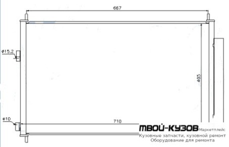 RAV4 КОНДЕНСАТОР КОНДИЦИОНЕРА (см.каталог) для Toyota RAV4 (2006-)