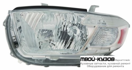 ФАРА ЛЕВАЯ СТОРОНА С КОРРЕКТОР (DEPO) для Toyota HIGHLANDER (2007-2009)