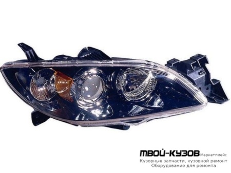 ФАРА ПРАВАЯ СТОРОНА МЕХАН КОРРЕКТОР (СЕДАН) (КИТАЙ) для Mazda 3 (2004-)