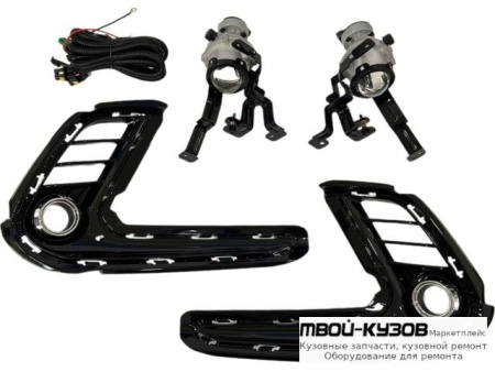 ФАРА ПРОТИВОТУМАННАЯ ЛЕВАЯ + ПРАВАЯ (КОМПЛЕКТ) С ПРОВОДК И КНОПКОЙ , РЕШЕТК БАМПЕРА для Hyundai ELANTRA (2016-)