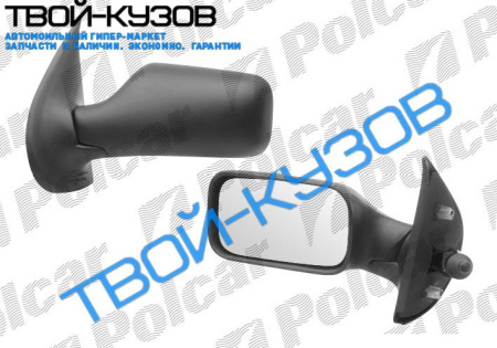 PUNTO 3-D 1093-0999 - ЗЕРКАЛО L МЕХ. ЧЕРНОЕ, СТЕКЛО ПЛОСКОЕ ХРОМ