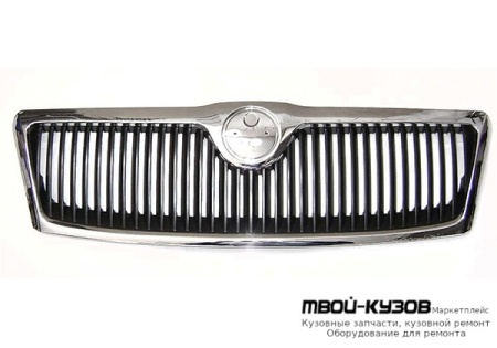 РЕШЕТКА РАДИАТОРА С ХРОМ МОЛДИНГ (ТАЙВАНЬ) для Skoda OCTAVIA (2004-2008)