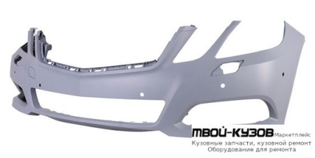 БАМПЕР ПЕРЕДНИЙ С ОТВЕРСТИЯМИ ПОД ПРОТИВОТУМАННЫЕ ФАРЫ , ПОД ДАТЧИКИ , П/ОМЫВАТЕЛЬ ФАР , ГРУНТ (AVANTGARD) (ТАЙВАНЬ) для Mercedes W212 (2009-)