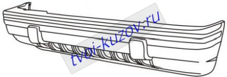 GR CHEROKEE {LAREDO} БАМПЕР ПЕРЕДН С ОТВ П/ПРОТИВОТУМ СЕР
