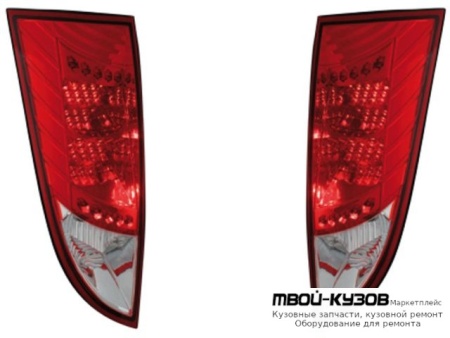 ФОНАРЬ ЗАДНИЙ ВНЕШНИЙ ЛЕВАЯ + ПРАВАЯ (КОМПЛЕКТ) ТЮНИНГ (ХЭТЧБЭК) С ДИОД ПРОЗРАЧНЫЙ (SONAR) ВНУТРИ КРАСНЫЙ для Ford FOCUS (11.1998 - 10.2001) (11.2001-)