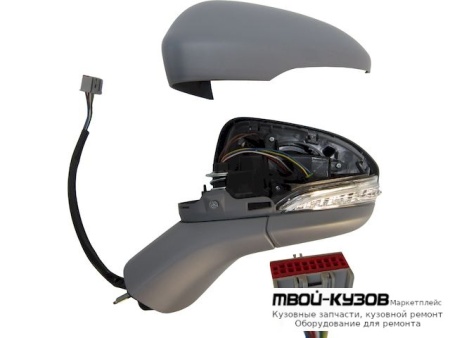 ЗЕРКАЛО ЛЕВАЯ СТОРОНА ЭЛЕКТР С ПОДОГРЕВОМ , УКАЗАТЕЛЬ ПОВОРОТА , 6 КОНТ (ASPHERICAL) (ТАЙВАНЬ) для Ford MONDEO (2015-)