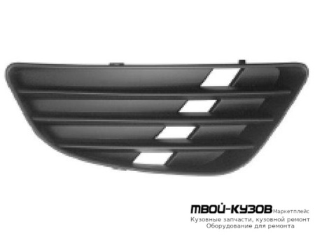РЕШЕТКА БАМПЕРА ПЕРЕДНИЙ ПРАВАЯ СТОРОНА БЕЗ ОТВЕРСТИЙ ПОД ПРОТИВОТУМАННЫЕ ФАРЫ (ТАЙВАНЬ) для Ford FIESTA (2002-2005)