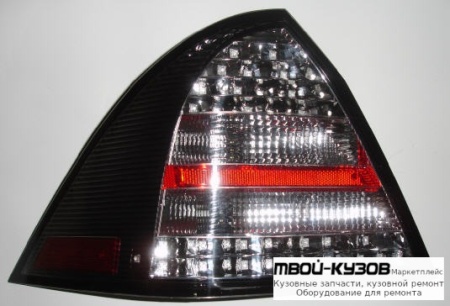 ФОНАРЬ ЗАДНИЙ ВНЕШНИЙ ЛЕВАЯ + ПРАВАЯ (КОМПЛЕКТ) ТЮНИНГ С ДИОД (SONAR) ВНУТРИ ЧЁРНЫЙ для Mercedes W203 (07.2000-)