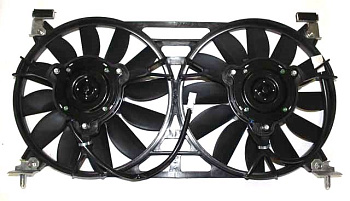 Электродвигатель охлаждения ВАЗ-21214 с крыльчаткой (2шт) и кожухом (АвтоВАЗ)