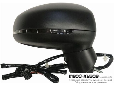 ЗЕРКАЛО ПРАВАЯ СТОРОНА ЭЛЕКТР , С АВТОСКЛАДЫВ , ПОДОГРЕВОМ , УКАЗАТЕЛЬ ПОВОРОТА (CONVEX) , 8 КОНТ , ГРУНТ (ТАЙВАНЬ) для Audi A1 (2010-)