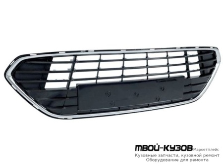 РЕШЕТКА БАМПЕРА ПЕРЕДНИЙ ЧЁРНЫЙ С ХРОМ МОЛДИНГ (ТАЙВАНЬ) для Ford MONDEO (04.2007-)
