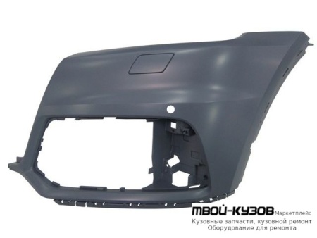 БАМПЕР ПЕРЕДНИЙ ЛЕВАЯ СТОРОНА С ОТВ ПОД ДАТЧИКИ , П/ОМЫВАТЕЛЬ ФАР , ГРУНТ (ТАЙВАНЬ) для Audi Q5 (2017-)