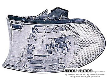 УКАЗ.ПОВОРОТА УГЛОВОЙ ЛЕВАЯ СТОРОНА (DEPO) БЕЛЫЙ для BMW E38 (06.1994 - 08.1998) (09.1998 - 2002)