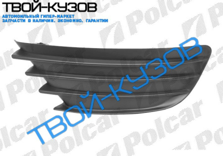 C4 10.04- РЕШЁТКА В БАМПЕР ЛЕВАЯ, БЕЗ ОТВ. ПОД П/Т