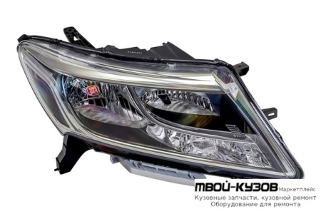 ФАРА ПРАВАЯ СТОРОНА П/ КОРРЕКТОР , ВНУТРИ ЧЁРНЫЙ (DEPO) для Nissan PATFINDER R52 (2014-)