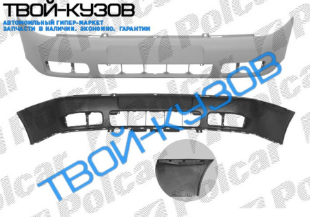 POLO CLASSIC/CADDY 1094-0999 БАМПЕР ПЕРЕДНИЙ ГРУНТ.
