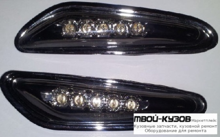 ПОВТОРИТЕЛЬ ПОВОРОТА В КРЫЛО ЛЕВАЯ + ПРАВАЯ (КОМПЛЕКТ) ТЮНИНГ С 5 ДИОД ТОНИР (EAGLE EYES) для BMW E60 (2002-), BMW E87 (2003-), BMW E90 СЕДАН / E91 УНИВЕРСАЛ (3 SERIES) (2004-), BMW E92 КУПЕ (3 SERIES) (2004-)