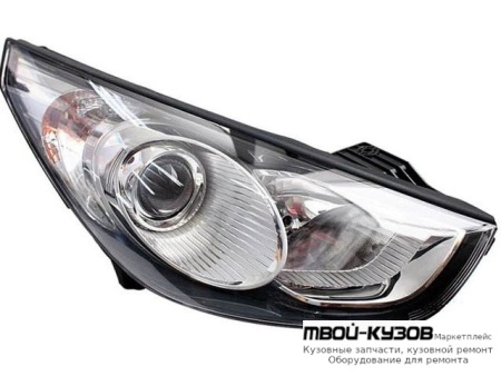ФАРА ПРАВАЯ СТОРОНА +/- ПОД КОРРЕКТОР ВНУТРИ (DEPO) ЧЁРНЫЙ для Hyundai IX35 (2010-)