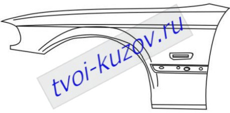 E46 КУПЕ КРЫЛО ПЕРЕДНЕЕ левое